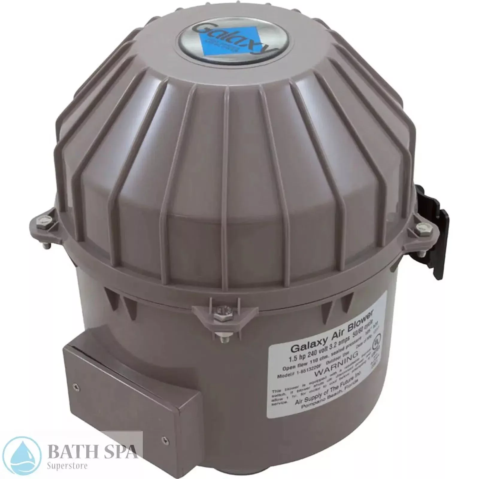 Air Supply Galaxy Pro 1.5 HP Air Blower 120V 7.4 Amps Indoor Outdoor Quiet Operation Top or Side Mount Discharge 6515131